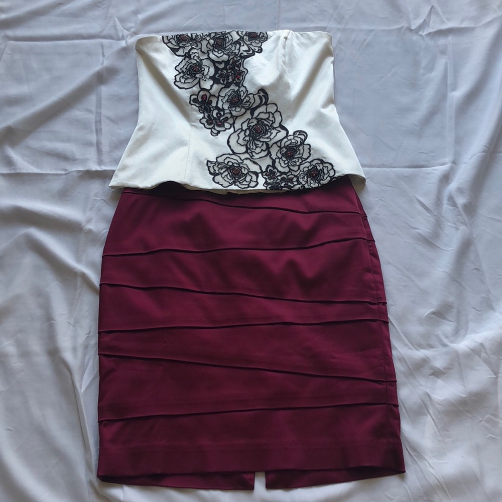 White House Black Market Satin skirt and top